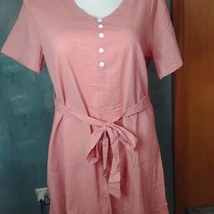 Stylish Pink Dress 100% Cotton